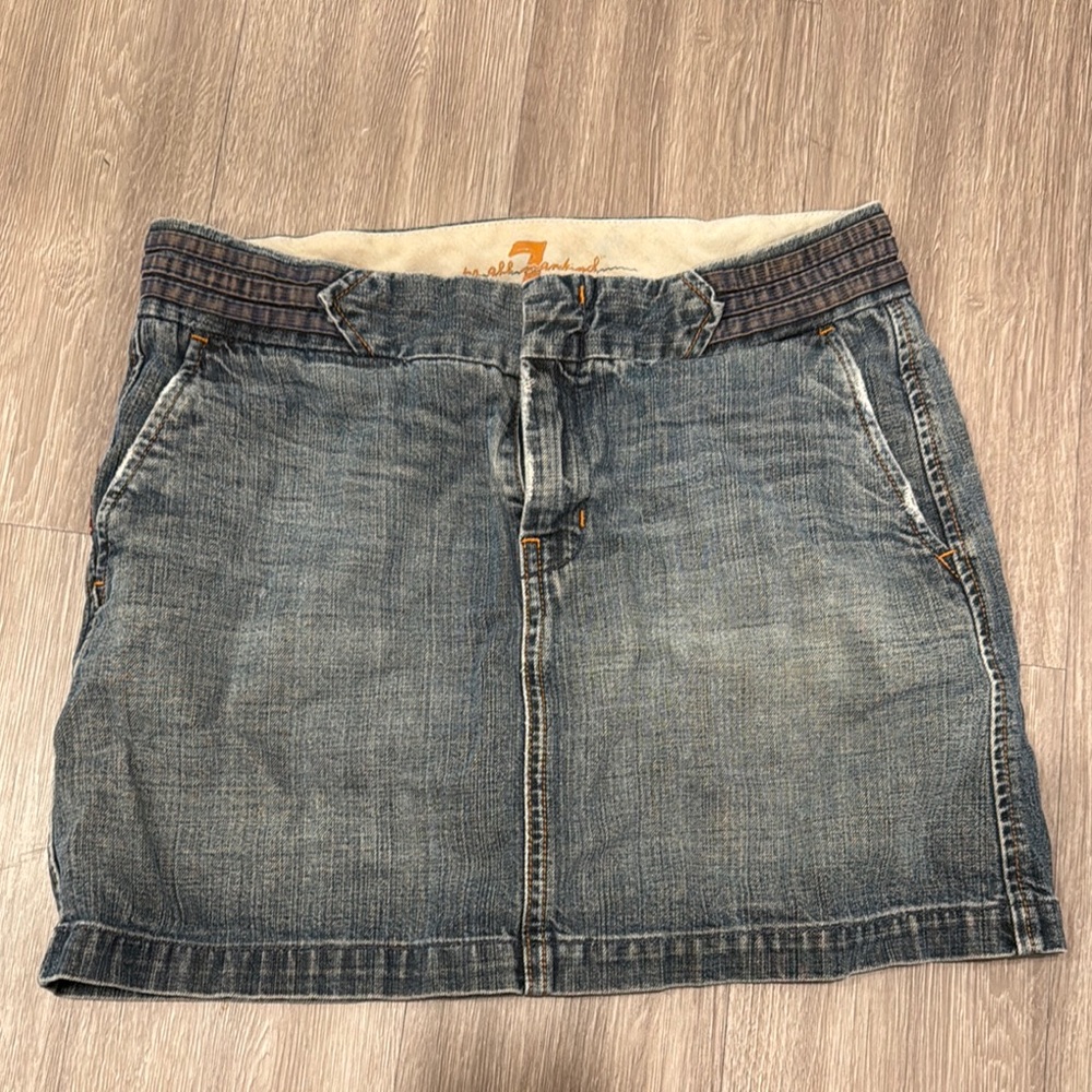 7 for all mankind y2k Denim Skirt, 100% cotton.